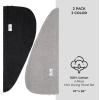imageAmerican Soft Linen 100 Cotton Hair Towels for Women Head Towel Cap Cotton Hair Turban Towel Wrap for Long Curly Anti Frizz Hair Soft and Absorbent Cotton Hair Towels 2 Pack WhiteBlack  Light Grey