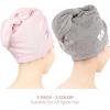 imageAmerican Soft Linen 100 Cotton Hair Towels for Women Head Towel Cap Cotton Hair Turban Towel Wrap for Long Curly Anti Frizz Hair Soft and Absorbent Cotton Hair Towels 2 Pack WhitePink  Light Grey
