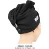 imageAmerican Soft Linen 100 Cotton Hair Towels for Women Head Towel Cap Cotton Hair Turban Towel Wrap for Long Curly Anti Frizz Hair Soft and Absorbent Cotton Hair Towels 2 Pack WhiteBlack