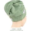 imageAmerican Soft Linen 100 Cotton Hair Towels for Women Head Towel Cap Cotton Hair Turban Towel Wrap for Long Curly Anti Frizz Hair Soft and Absorbent Cotton Hair Towels 2 Pack WhiteSage