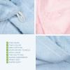 imageAmerican Soft Linen 100 Cotton Hair Towels for Women Head Towel Cap Cotton Hair Turban Towel Wrap for Long Curly Anti Frizz Hair Soft and Absorbent Cotton Hair Towels 2 Pack WhitePink  Sky Blue
