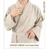 imageAmerican Soft Linen 100 Cotton Robes for Women and Men Soft Lightweight Quick Dry Unisex Couple Turkish BathrobesBeige