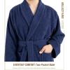 imageAmerican Soft Linen 100 Cotton Robes for Women and Men Soft Lightweight Unisex Couple Turkish Bathrobes Small  Blue
