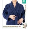 imageAmerican Soft Linen 100 Cotton Robes for Women and Men Soft Lightweight Unisex Couple Turkish Bathrobes Small  Blue