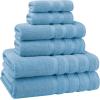 imageAmerican Soft Linen Bath Rug 20 in 34 in 100 Cotton Bath Mats Rugs for Bathroom Slip Reducer Washable Shaggy Form Area Rugs Light Grey Bath RugBaby Blue