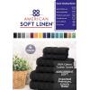 imageAmerican Soft Linen Bath Rug 20 in 34 in 100 Cotton Bath Mats Rugs for Bathroom Slip Reducer Washable Shaggy Form Area Rugs Light Grey Bath RugJet Black