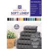 imageAmerican Soft Linen Bath Rug 20 in 34 in 100 Cotton Bath Mats Rugs for Bathroom Slip Reducer Washable Shaggy Form Area Rugs Light Grey Bath RugSmoke Gray