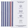 imageAmerican Soft Linen Cabana Striped Beach Towels 30x60 inch 4 Piece Oversize Pool Towels Quick Drying Sand Free Swim Towels BeigeNavy Bluebordeaux