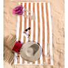 imageAmerican Soft Linen Cabana Striped Beach Towels 30x60 inch 4 Piece Oversize Pool Towels Quick Drying Sand Free Swim Towels BeigeOrange
