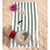 imageAmerican Soft Linen Cabana Striped Beach Towels 30x60 inch 4 Piece Oversize Pool Towels Quick Drying Sand Free Swim Towels BeigeSage Green
