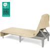 imageAmerican Soft Linen Chaise Lounge Covers with Pocket 86quotx32quot Oversized Beach Pool Lounge Chair Towel GrayBeige Chair Towel