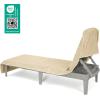 imageAmerican Soft Linen Chaise Lounge Covers with Pocket 86quotx32quot Oversized Beach Pool Lounge Chair Towel GrayBeige Chair Towel
