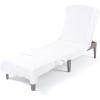 imageAmerican Soft Linen Chaise Lounge Covers with Pocket 86quotx32quot Oversized Beach Pool Lounge Chair Towel GrayWhite Chair Towel