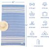 imageAmerican Soft Linen Turkish Peshtemal Beach Towels 40quot x 70quot Size 4 Pack Swim Towels for Beach and Pool Towels Orange Pink StripeBlue