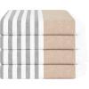 imageAmerican Soft Linen Turkish Peshtemal Beach Towels 40quot x 70quot Size 4 Pack Swim Towels for Beach and Pool Towels Orange Pink StripeBrown