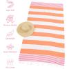 imageAmerican Soft Linen Turkish Peshtemal Beach Towels 40quot x 70quot Size 4 Pack Swim Towels for Beach and Pool Towels Orange Pink StripePink