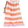 imageAmerican Soft Linen Turkish Peshtemal Beach Towels 40quot x 70quot Size 4 Pack Swim Towels for Beach and Pool Towels Orange Pink StripePink