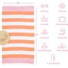 imageAmerican Soft Linen Turkish Peshtemal Beach Towels 40quot x 70quot Size 4 Pack Swim Towels for Beach and Pool Towels Orange Pink StripePink