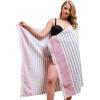 imageAmerican Soft Linen Turkish Peshtemal Beach Towels 40quot x 70quot Size 4 Pack Swim Towels for Beach and Pool Towels Orange Pink StripeRose