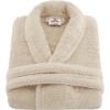imageAmerican Soft Linen Warm Fleece Robe Mens and Womens Robe Fuzzy 1 Piece Unisex Plush Adult Bathrobe for BathroomBeige