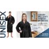 imageAmerican Soft Linen Warm Fleece Robe Mens and Womens Robe Fuzzy 1 Piece Unisex Plush Adult Bathrobe for BathroomBlack