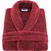 imageAmerican Soft Linen Warm Fleece Robe Mens and Womens Robe Fuzzy 1 Piece Unisex Plush Adult Bathrobe for BathroomBurgundy Red