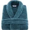 imageAmerican Soft Linen Warm Fleece Robe Mens and Womens Robe Fuzzy 1 Piece Unisex Plush Adult Bathrobe for BathroomColonial Blue