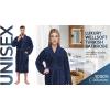 imageAmerican Soft Linen Warm Fleece Robe Mens and Womens Robe Fuzzy 1 Piece Unisex Plush Adult Bathrobe for BathroomNavy Blue