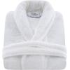 imageAmerican Soft Linen Warm Fleece Robe Mens and Womens Robe Fuzzy 1 Piece Unisex Plush Adult Bathrobe for BathroomWhite