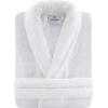 imageAmerican Soft Linen Warm Fleece Robe Mens and Womens Robe Fuzzy 1 Piece Unisex Plush Adult Bathrobe for BathroomWhite