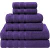 imageAmerican Soft Linen Bath Rug 20 in 34 in 100 Cotton Bath Mats Rugs for Bathroom Slip Reducer Washable Shaggy Form Area Rugs Light Grey Bath RugRich Purple