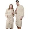 imageAmerican Soft Linen Warm Fleece Robe Mens and Womens Robe Fuzzy 1 Piece Unisex Plush Adult Bathrobe for BathroomBeige