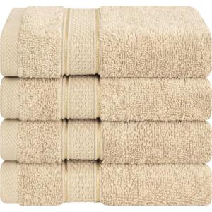 imageAmerican Soft Linen Salem Washcloth Sets 4 Piece Luxury 600 GSM 100 Cotton Washcloths for Bathroom 13x13 inches Washrags Premium Quality Hand Face Towels PurpleBeige