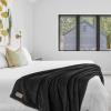 imageAmerican Soft Linen Bedding Fleece Blanket Twin Size 60x80 inch Plush Fuzzy Cozy Soft Blanket for Bed Sofa Couch Navy BlueBlack