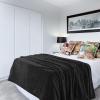 imageAmerican Soft Linen Bedding Fleece Blanket Twin Size 60x80 inch Plush Fuzzy Cozy Soft Blanket for Bed Sofa Couch Navy BlueBlack
