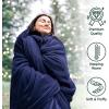 imageAmerican Soft Linen Bedding Fleece Blanket Twin Size 60x80 inch Plush Fuzzy Cozy Soft Blanket for Bed Sofa Couch Navy BlueNavy Blue