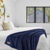 imageAmerican Soft Linen Bedding Fleece Blanket Twin Size 60x80 inch Plush Fuzzy Cozy Soft Blanket for Bed Sofa Couch Navy BlueNavy Blue
