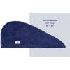 imageAmerican Soft Linen Hair Towels for Women Head Towel Cap Hair Turban Towel Wrap for Long Curly Anti Frizz Hair 1 Pack Navy Blue Hair Towel