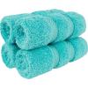 imageAmerican Soft Linen 4 Piece Bath Hand ampamp Washcloth Set Bundle 12 Count Turquoise Cotton Towels