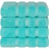 imageAmerican Soft Linen 4 Piece Bath Hand ampamp Washcloth Set Bundle 12 Count Turquoise Cotton Towels