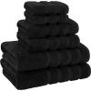 imageAmerican Soft Linen 6 Piece Towel Set and 21X32 Fluffy Foamed Bath Rug Bundle