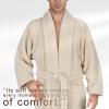 imageAmerican Soft Linen Mens Bahrobe Soft Absorbent Light Weight Cozy Fleece Robes for Men