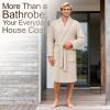 imageAmerican Soft Linen Mens Bahrobe Soft Absorbent Light Weight Cozy Fleece Robes for Men