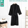 imageAmerican Soft Linen Womens 100 Cotton Terry Bathrobe  Soft Absorbent Quick Dry Turkish Robes for Women Quality HousecoatBlack