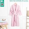imageAmerican Soft Linen Womens 100 Cotton Terry Bathrobe  Soft Absorbent Quick Dry Turkish Robes for Women Quality HousecoatPink