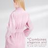imageAmerican Soft Linen Womens 100 Cotton Terry Bathrobe  Soft Absorbent Quick Dry Turkish Robes for Women Quality HousecoatPink