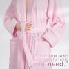 imageAmerican Soft Linen Womens 100 Cotton Terry Bathrobe  Soft Absorbent Quick Dry Turkish Robes for Women Quality HousecoatPink