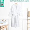 imageAmerican Soft Linen Womens 100 Cotton Terry Bathrobe  Soft Absorbent Quick Dry Turkish Robes for Women Quality HousecoatWhite