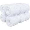 imageAmerican Soft Linen 4 Piece Bath Hand ampamp Washcloth Towel Bundle 12 Count White Cotton Towel Set