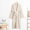 imageAmerican Soft Linen Mens 100 Cotton Terry Bathrobe  Soft Absorbent Quick Dry Turkish Robe for MenBeige